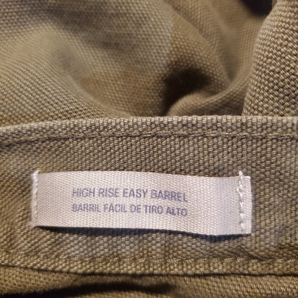 Universal Thread Olive Green High Rise Cropped Wide Leg Cargo Pants - Picture 7 of 11